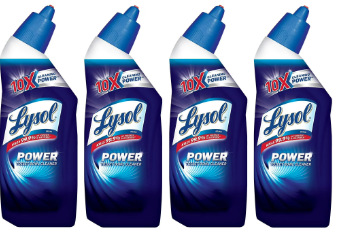 lysol power toilet bowl cleaner 10x cleaning power 8 oz _pack of 4